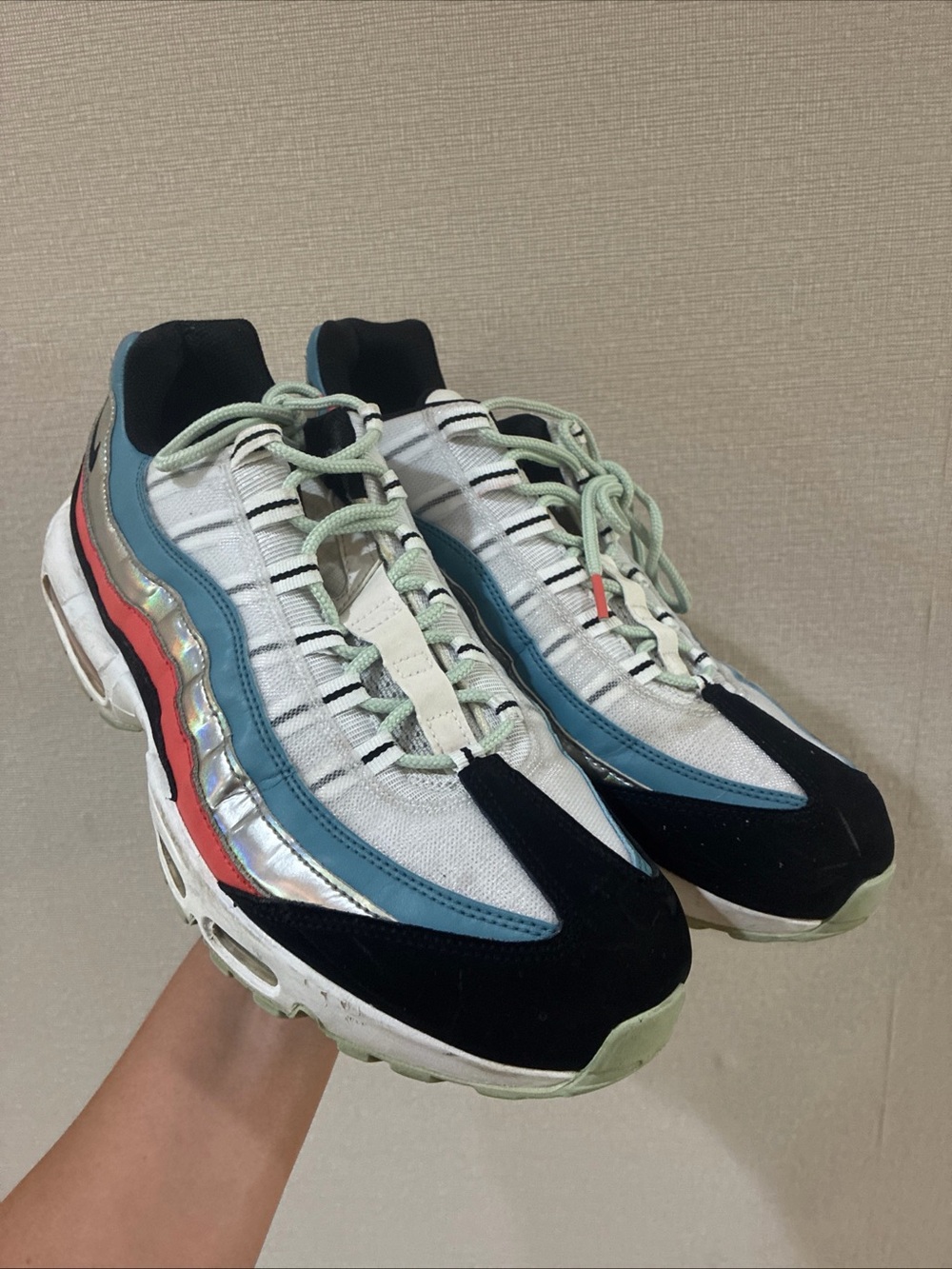 Nike AIR MAX 95 Aliens SOUTH BEACH COLOR COMPLETE CIB LIGHTLY Size 14